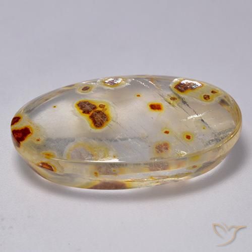Quarzo con marcasite Multicolore naturale da 22.64 ct, Ovale, Trasparente