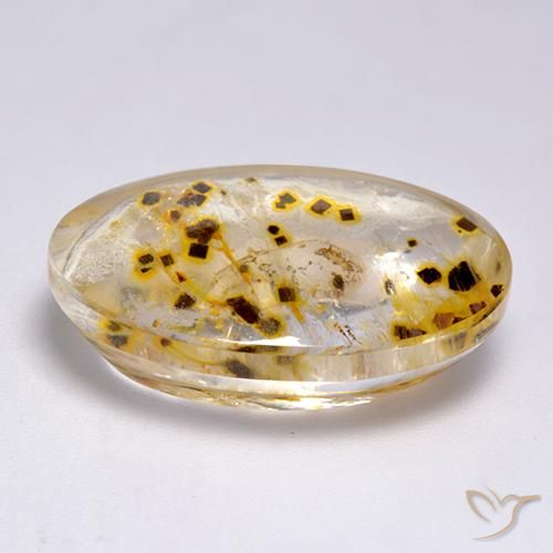 Quarzo con marcasite Multicolore naturale da 23.33 ct, Ovale, Trasparente