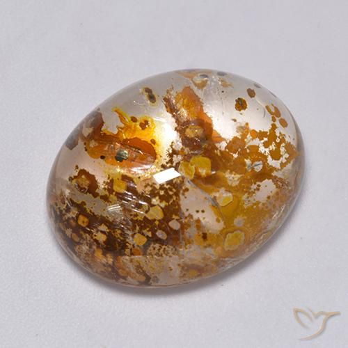 Quarzo con marcasite Multicolore naturale da 23.49 ct, Ovale, Trasparente