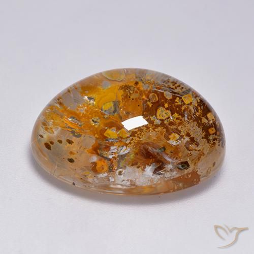 Quarzo con marcasite Multicolore naturale da 23.49 ct, Ovale, Trasparente
