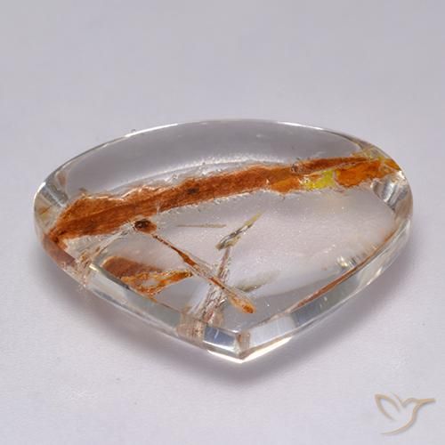 Quarzo con marcasite Multicolore naturale da 22.00 ct, Forma a pera, Trasparente