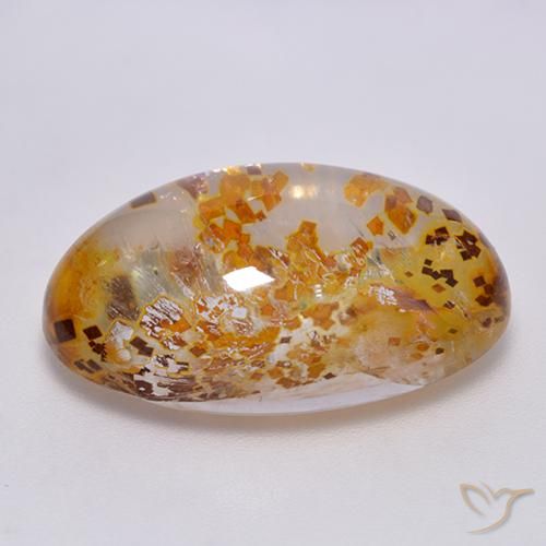Quarzo con marcasite Multicolore naturale da 23.14 ct, Ovale, Trasparente