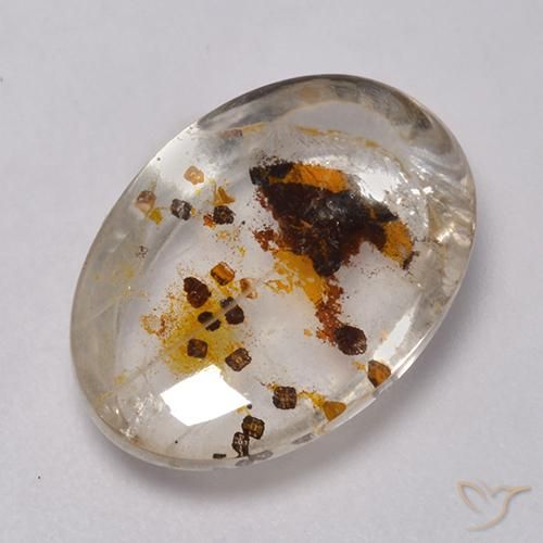 Quarzo con marcasite Multicolore naturale da 7.34 ct, Ovale, Trasparente