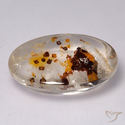 Quarzo con marcasite Multicolore naturale da 7.34 ct, Ovale, Trasparente