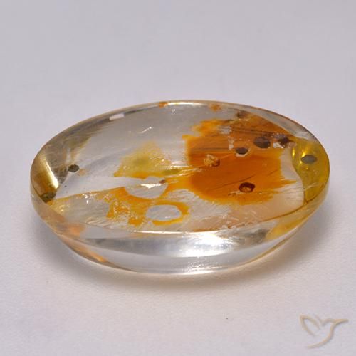 Quarzo con marcasite Multicolore naturale da 10.11 ct, Ovale, Trasparente