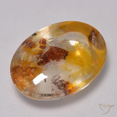 Quarzo con marcasite Multicolore naturale da 9.40 ct, Ovale, Trasparente