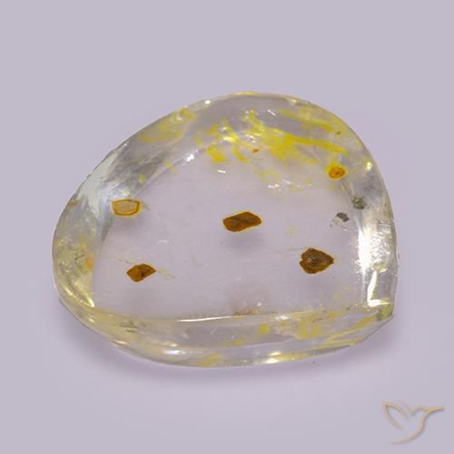 Quarzo con marcasite Multicolore naturale da 17.42 ct, Forma a pera, Trasparente