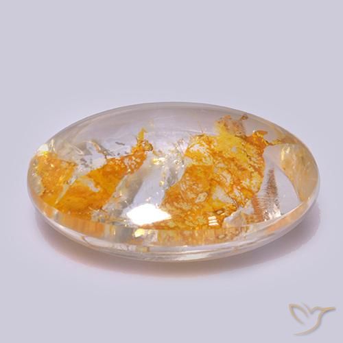 Quarzo con marcasite Multicolore naturale da 22.34 ct, Ovale, Trasparente