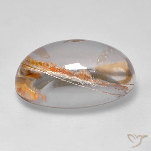 Quarzo con marcasite Multicolore naturale da 12.65 ct, Ovale, Trasparente