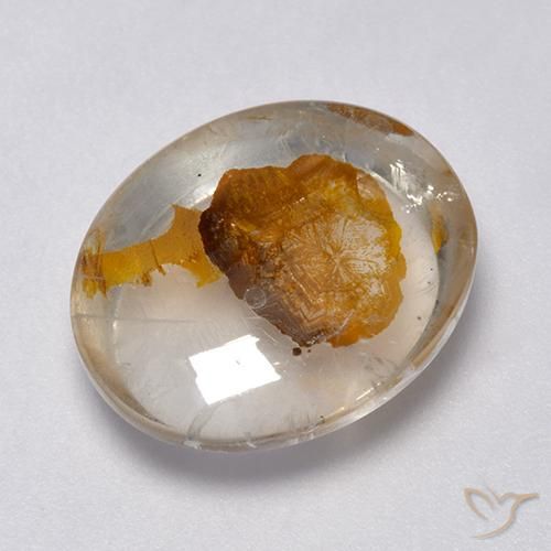 9.04ct Naturale Multicolore Quarzo Con Marcasite, Ovale, Trasparente