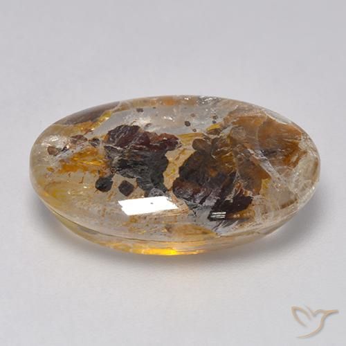 Quarzo con marcasite Multicolore naturale da 11.56 ct, Ovale, Trasparente