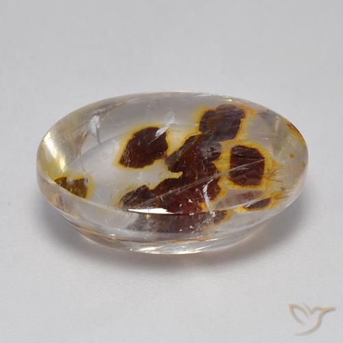 Quarzo con marcasite Multicolore naturale da 9.88 ct, Ovale, Trasparente