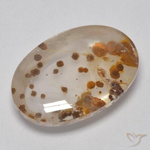 Quarzo con marcasite Multicolore naturale da 16.00 ct, Ovale, Trasparente