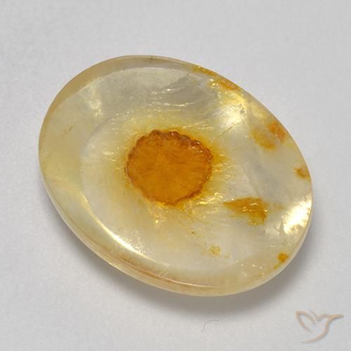 Quarzo con marcasite Multicolore naturale da 7.97 ct, Ovale, Trasparente