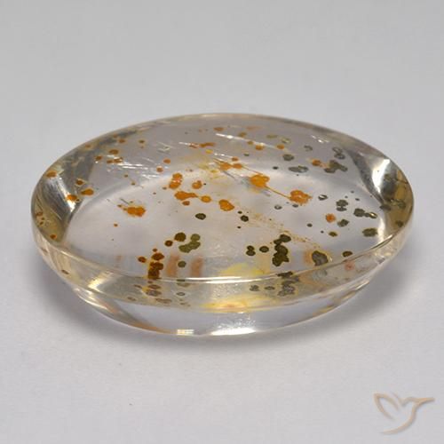 Quarzo con marcasite Multicolore naturale da 16.27 ct, Ovale, Trasparente