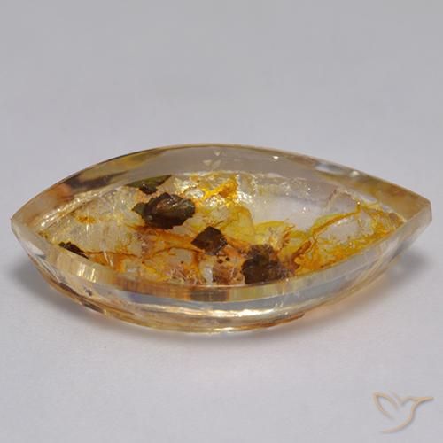 Quarzo Con Marcasite Multicolore naturale da 12.66 ct, Taglio marquise, Trasparente