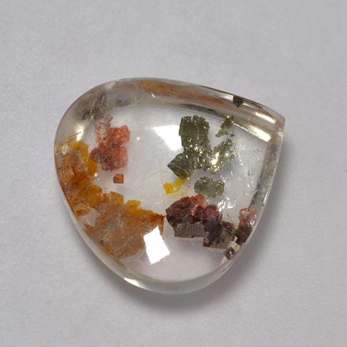 Quarzo Con Marcasite Multicolore naturale da 6,29 ct, Forma a pera, Trasparente