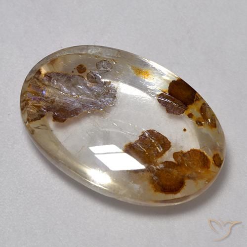 Quarzo con marcasite Multicolore naturale da 8.86 ct, Ovale, Trasparente