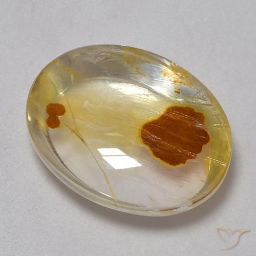 Quarzo con marcasite Multicolore naturale da 11.34 ct, Ovale, Trasparente