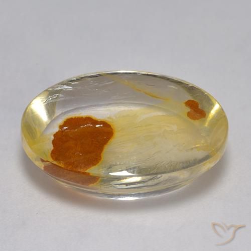 Quarzo con marcasite Multicolore naturale da 11.34 ct, Ovale, Trasparente