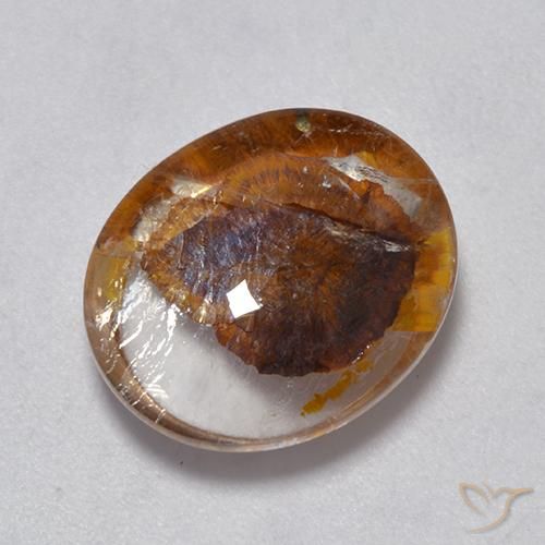 Quarzo con marcasite Multicolore naturale da 7.05 ct, Ovale, Trasparente