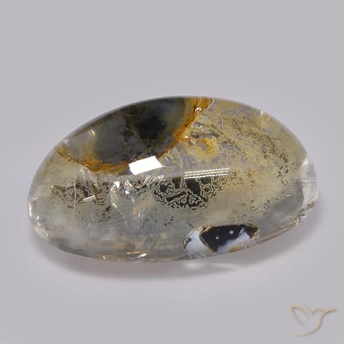 Quarzo con marcasite Multicolore naturale da 13.90 ct, Ovale, Trasparente
