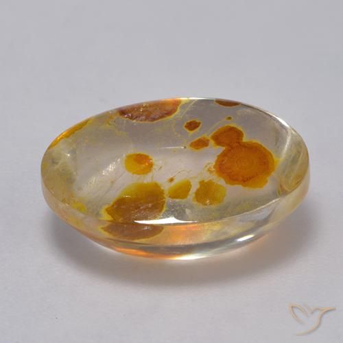 Quarzo con marcasite Multicolore naturale da 9.08 ct, Ovale, Trasparente