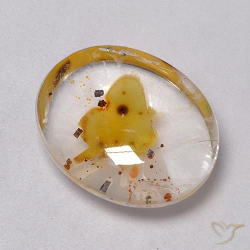 Quarzo con marcasite Multicolore naturale da 9.27 ct, Ovale, Trasparente