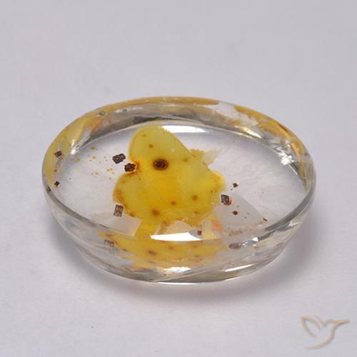 Quarzo con marcasite Multicolore naturale da 9.27 ct, Ovale, Trasparente