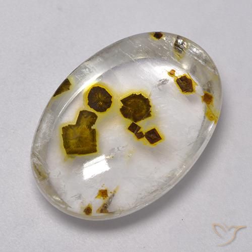 Quarzo con marcasite Multicolore naturale da 16.72 ct, Ovale, Trasparente