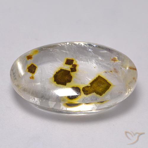 Quarzo con marcasite Multicolore naturale da 16.72 ct, Ovale, Trasparente