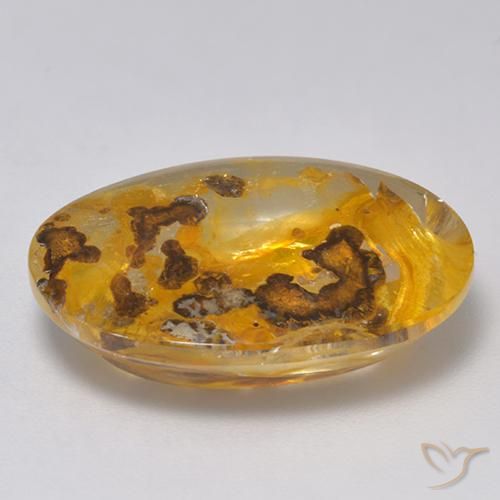 Quarzo con marcasite Multicolore naturale da 18.71 ct, Ovale, Trasparente