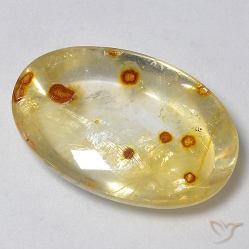 Quarzo con marcasite Multicolore naturale da 19.30 ct, Ovale, Trasparente
