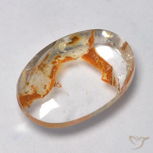 Quarzo con marcasite Multicolore naturale da 14.87 ct, Ovale, Trasparente