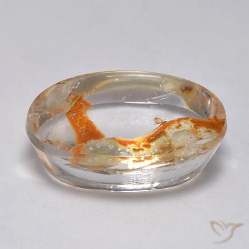 Quarzo con marcasite Multicolore naturale da 14.87 ct, Ovale, Trasparente
