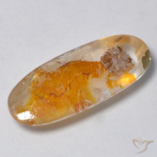 9.59ct Naturale Multicolore Quarzo Con Marcasite, Ovale, Trasparente