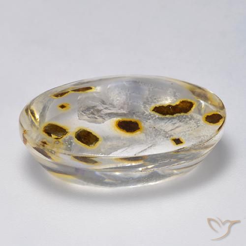 Quarzo con marcasite Multicolore naturale da 16.93 ct, Ovale, Trasparente