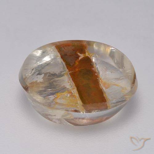 Quarzo con marcasite Multicolore naturale da 8.27 ct, Ovale, Trasparente