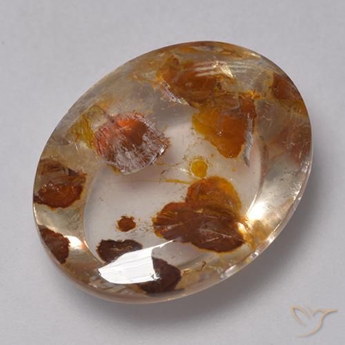 Quarzo con marcasite Multicolore naturale da 9.52 ct, Ovale, Trasparente