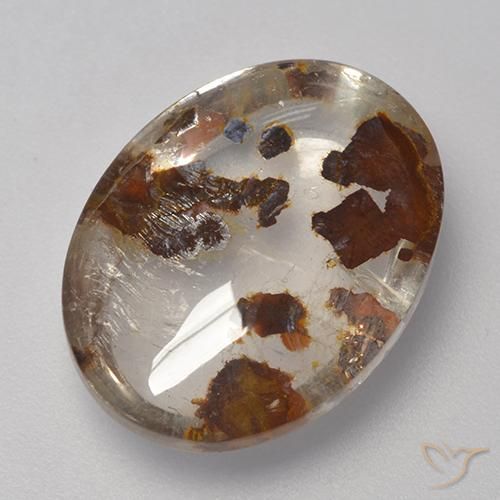 Quarzo con marcasite Multicolore naturale da 10.20 ct, Ovale, Trasparente