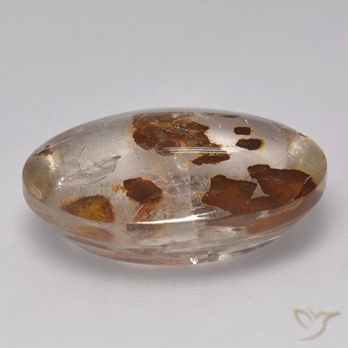 Quarzo con marcasite Multicolore naturale da 10.20 ct, Ovale, Trasparente
