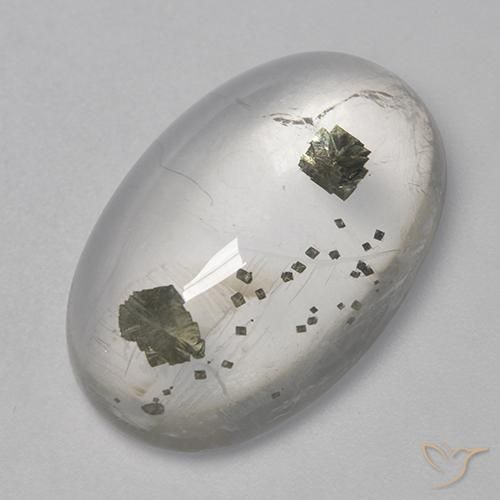 Quarzo con marcasite Multicolore naturale da 15.62 ct, Ovale, Trasparente