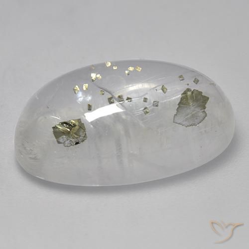 Quarzo con marcasite Multicolore naturale da 15.62 ct, Ovale, Trasparente