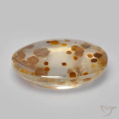 Quarzo con marcasite Multicolore naturale da 12.37 ct, Ovale, Trasparente