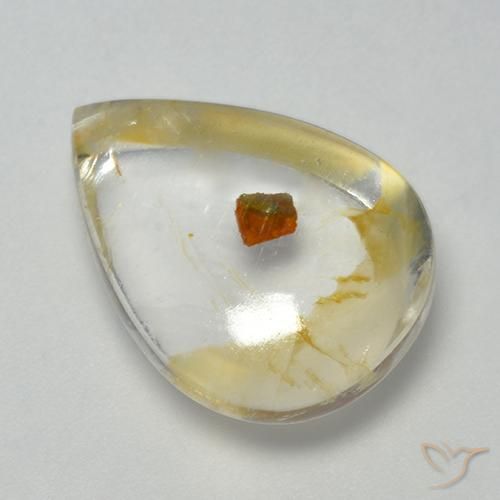 Quarzo con marcasite Multicolore naturale da 10.25 ct, Forma a pera, Trasparente