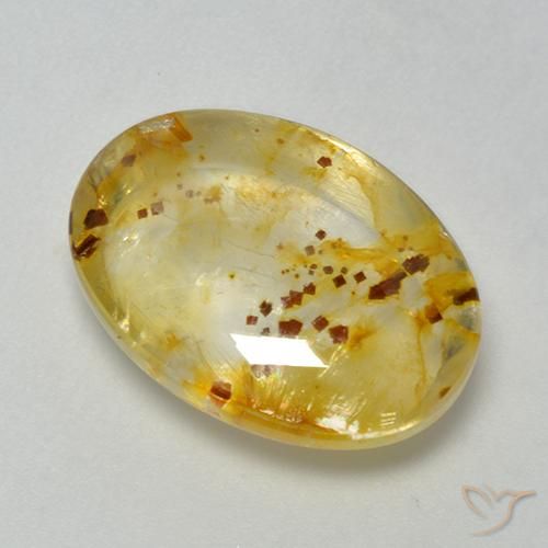 9.87ct Naturale Multicolore Quarzo Con Marcasite, Ovale, Trasparente
