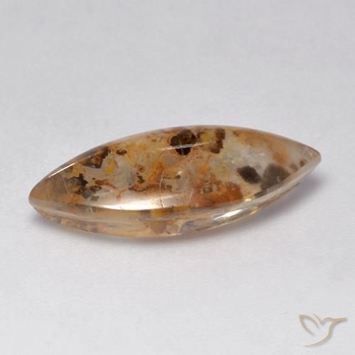 Quarzo con marcasite Multicolore naturale da 4.54 ct, Taglio marquise, Trasparente