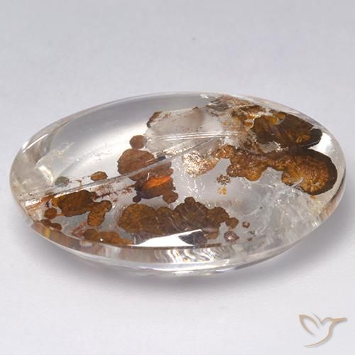 Quarzo con marcasite Multicolore naturale da 25.77 ct, Ovale, Trasparente