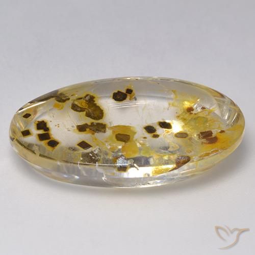 Quarzo con marcasite Multicolore naturale da 26.59 ct, Ovale, Trasparente