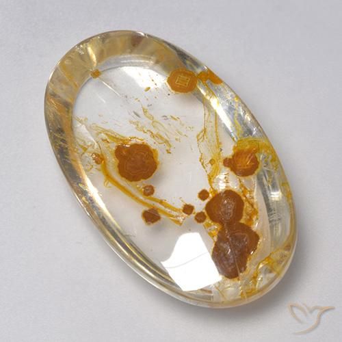 Quarzo con marcasite Multicolore naturale da 27.58 ct, Ovale, Trasparente